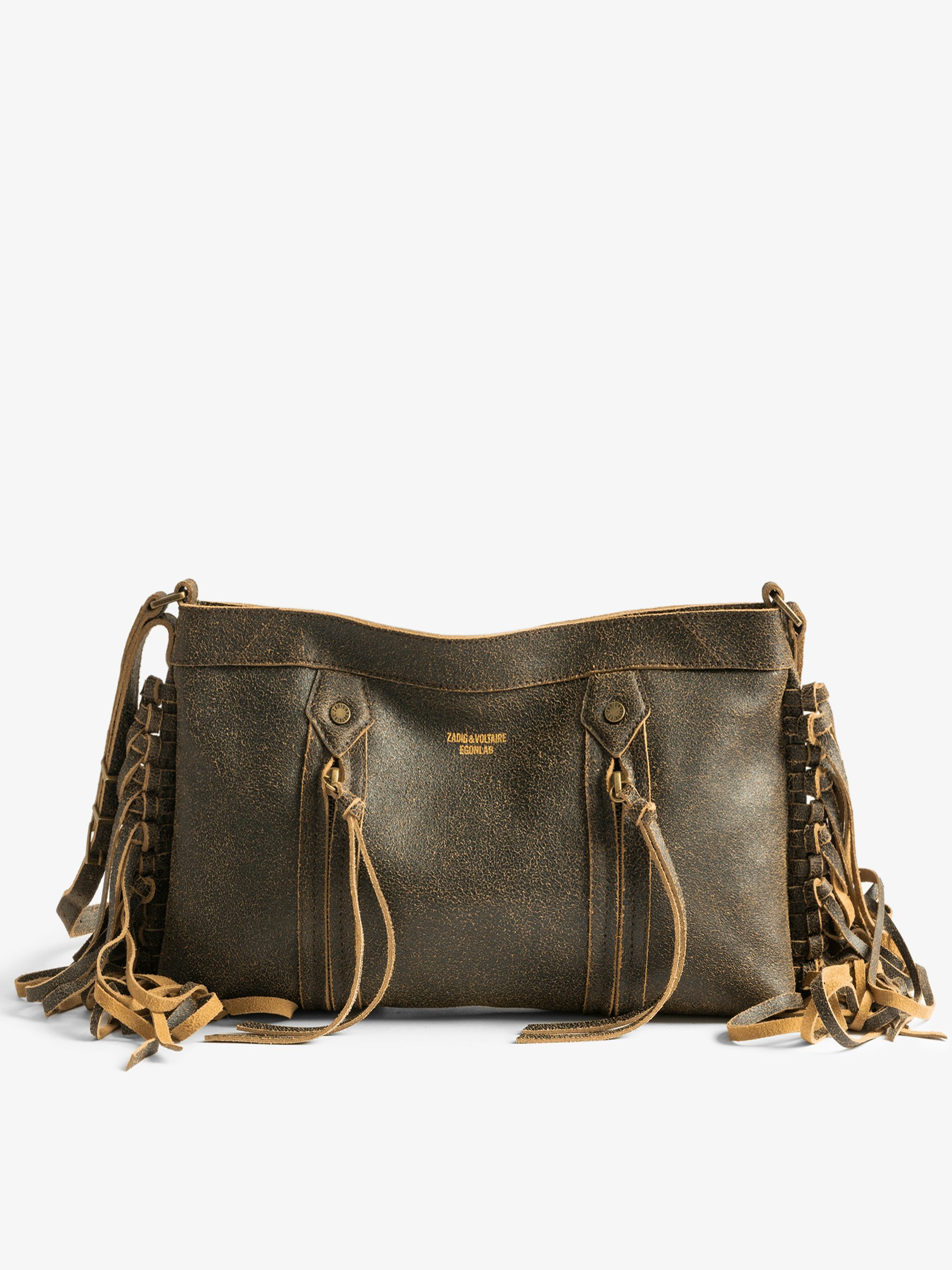Sunny Moody Fringes Bag - Zadig & Voltaire x EGONlab bring a rebellious twist to bohemian spirit. Crafted in supple brown leather, its cascading fringes and bold attitude move with you. Wear it crossbody or on the shoulder for effortless, untamed style.